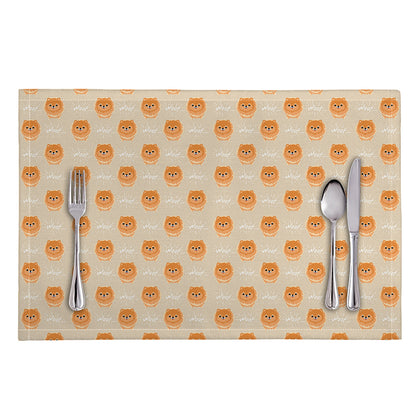 Little Pomeranian Pattern Print Placemat