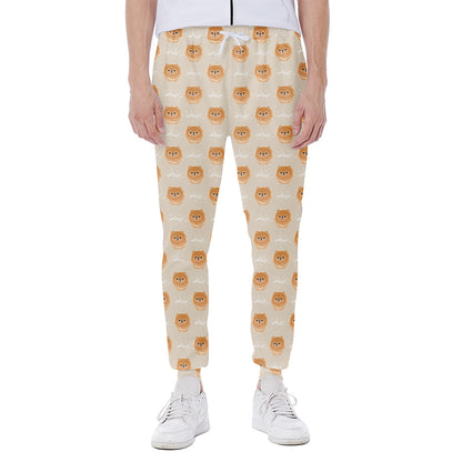 Little Pomeranian Pattern Print Scuba Joggers