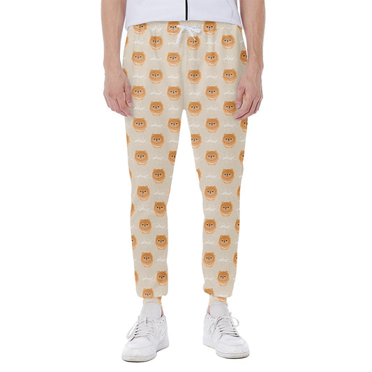 Little Pomeranian Pattern Print Scuba Joggers