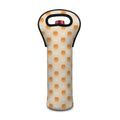 Little Pomeranian Pattern Print Single Neoprene Wine Tote