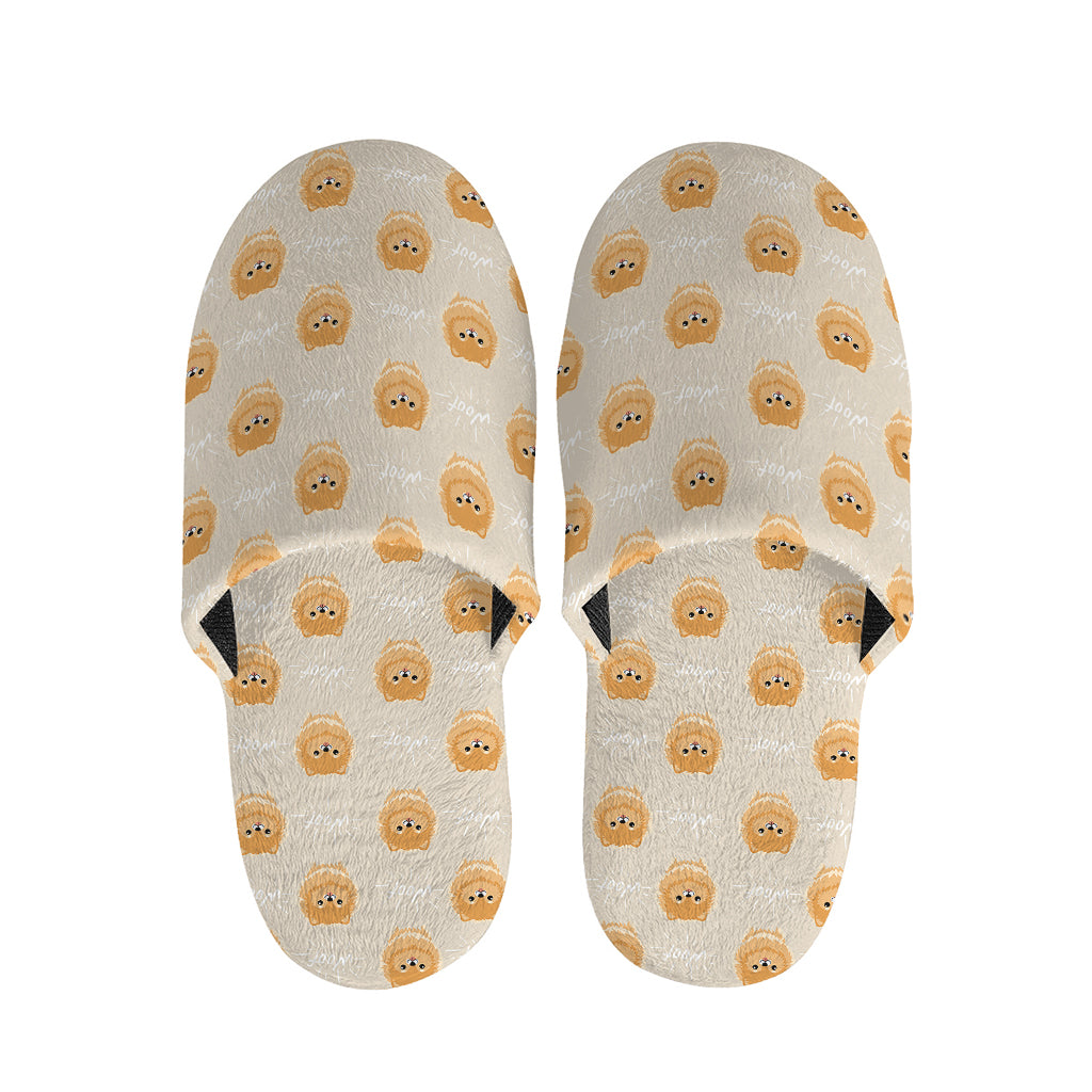 Little Pomeranian Pattern Print Slippers