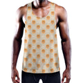 Little Pomeranian Pattern Print Men's Workout Tank Top