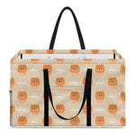 Little Pomeranian Pattern Print Utility Tote Bag