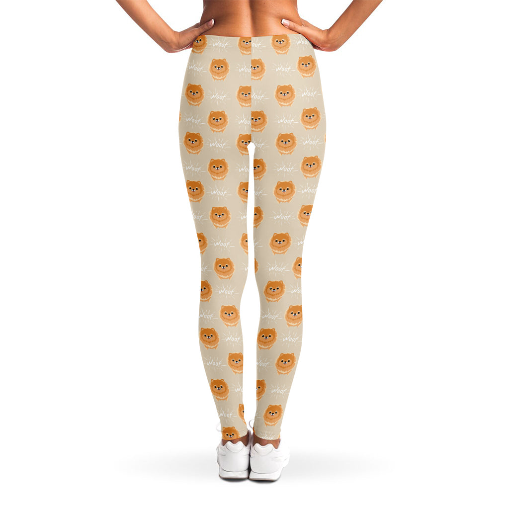 Little Pomeranian Pattern Print Women's Leggings