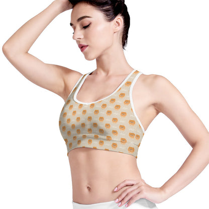 Little Pomeranian Pattern Print Women's Sports Bra