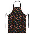 Little Pumpkin Pattern Print Bib Apron With Pocket