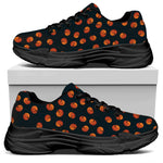 Little Pumpkin Pattern Print Black Chunky Shoes
