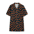 Little Pumpkin Pattern Print Cotton Hawaiian Shirt