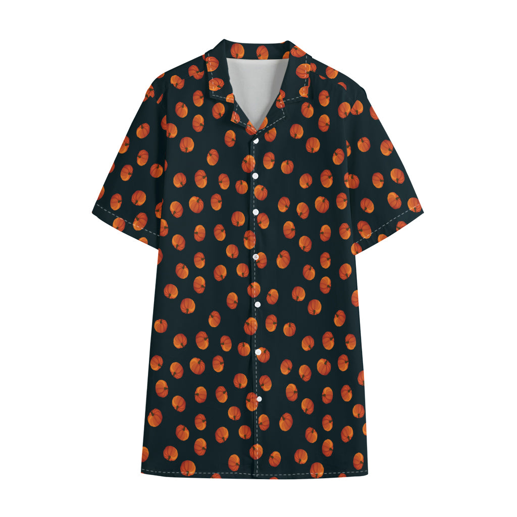 Little Pumpkin Pattern Print Cotton Hawaiian Shirt