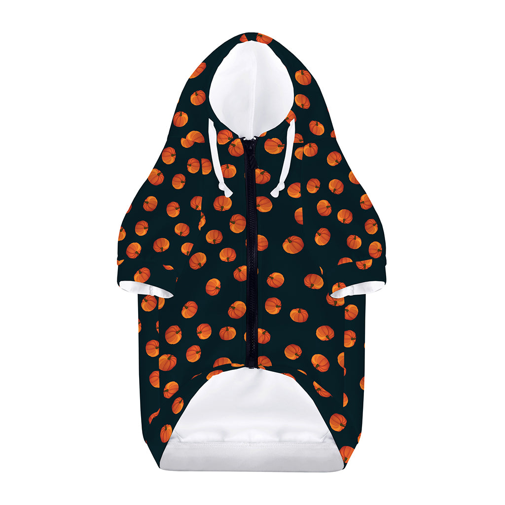 Little Pumpkin Pattern Print Dog Zip Up Hoodie