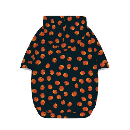 Little Pumpkin Pattern Print Dog Zip Up Hoodie