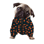 Little Pumpkin Pattern Print Dog Zip Up Jacket