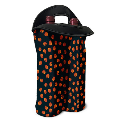 Little Pumpkin Pattern Print Double Neoprene Wine Tote