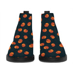 Little Pumpkin Pattern Print Flat Ankle Boots