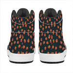 Little Pumpkin Pattern Print High Top Leather Sneakers