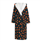 Little Pumpkin Pattern Print Hooded Bathrobe