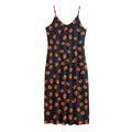 Little Pumpkin Pattern Print Jersey Midi Cami Dress