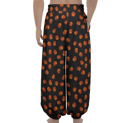 Little Pumpkin Pattern Print Lantern Pants