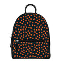 Little Pumpkin Pattern Print Leather Backpack