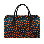 Little Pumpkin Pattern Print Leather Duffle Bag