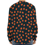 Little Pumpkin Pattern Print Long Sleeve Baseball Jersey