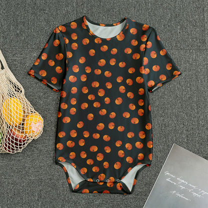 Little Pumpkin Pattern Print Men's Bodysuit