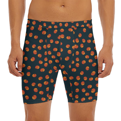 Little Pumpkin Pattern Print Men's Long Boxer Briefs