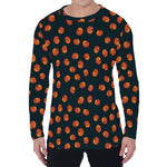 Little Pumpkin Pattern Print Men's Long Sleeve T-Shirt
