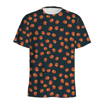 Little Pumpkin Pattern Print Men's Sports T-Shirt