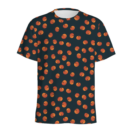 Little Pumpkin Pattern Print Men's Sports T-Shirt