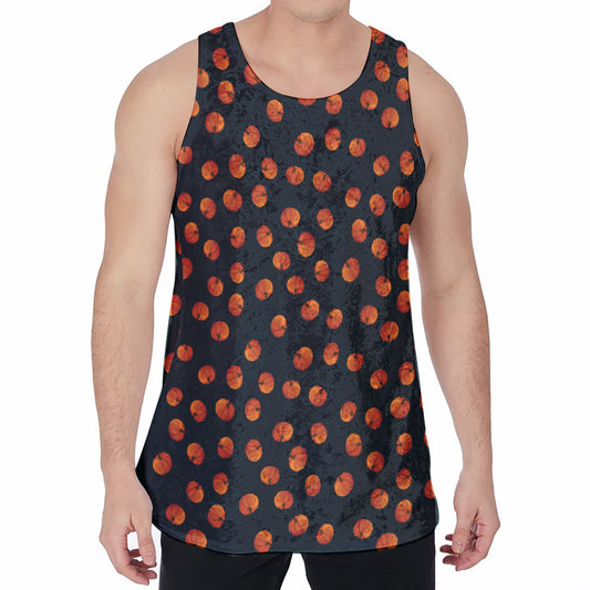 Little Pumpkin Pattern Print Men's Velvet Tank Top