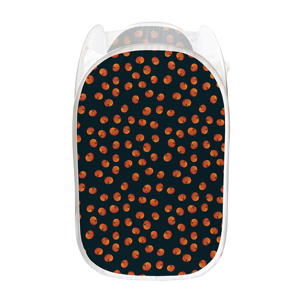 Little Pumpkin Pattern Print Mesh Laundry Hamper
