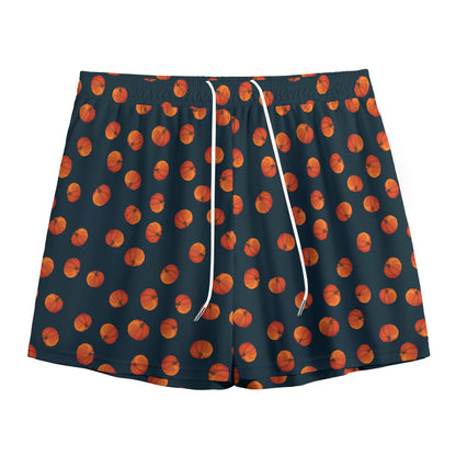 Little Pumpkin Pattern Print Mesh Shorts