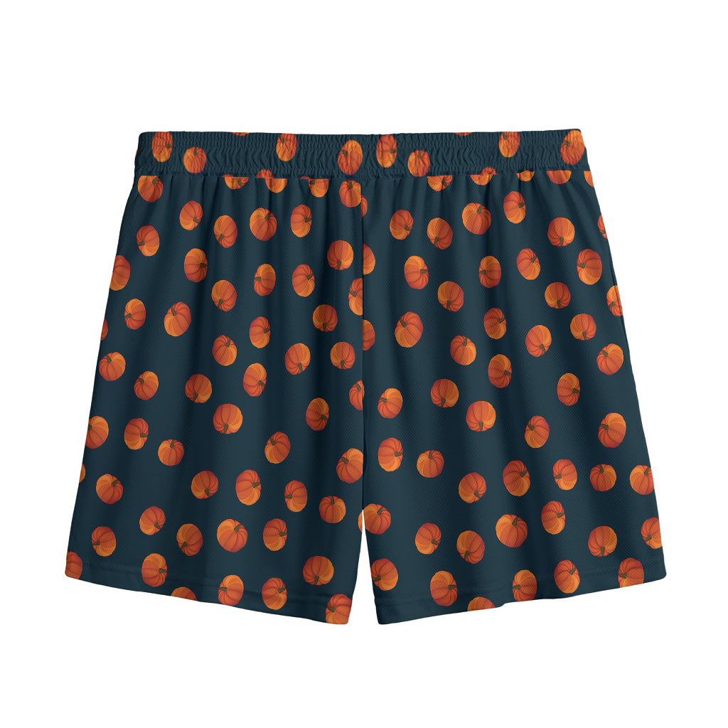 Little Pumpkin Pattern Print Mesh Shorts