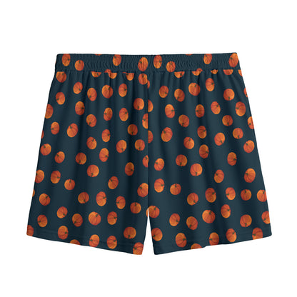 Little Pumpkin Pattern Print Mesh Shorts