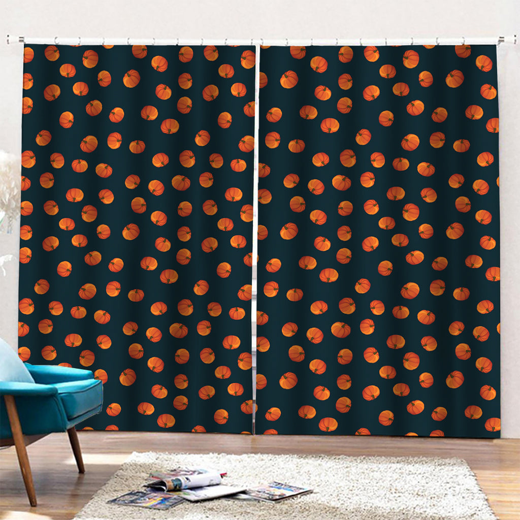 Little Pumpkin Pattern Print Pencil Pleat Curtains