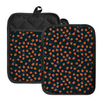 Little Pumpkin Pattern Print Pot Holders With Pocket