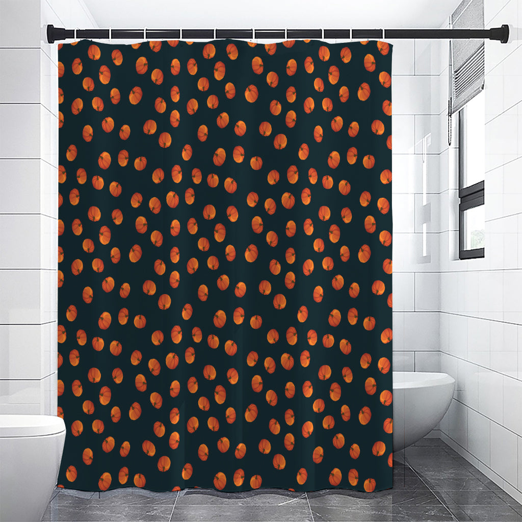 Little Pumpkin Pattern Print Premium Shower Curtain