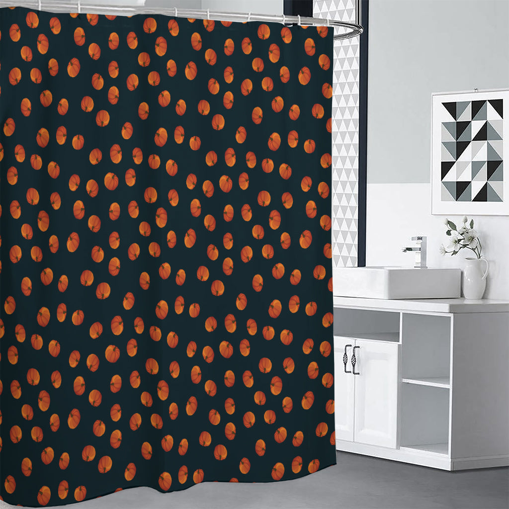 Little Pumpkin Pattern Print Premium Shower Curtain