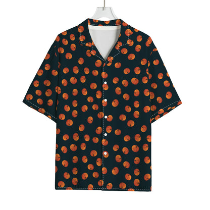 Little Pumpkin Pattern Print Rayon Hawaiian Shirt
