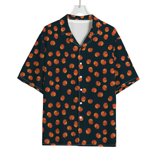 Little Pumpkin Pattern Print Rayon Hawaiian Shirt