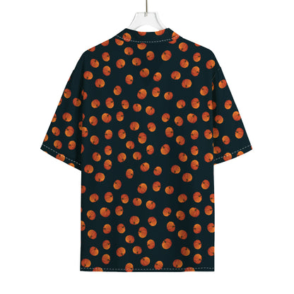 Little Pumpkin Pattern Print Rayon Hawaiian Shirt