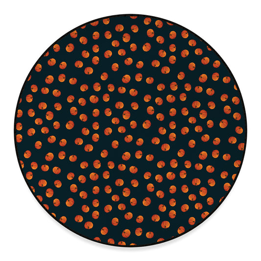 Little Pumpkin Pattern Print Round Floor Mat