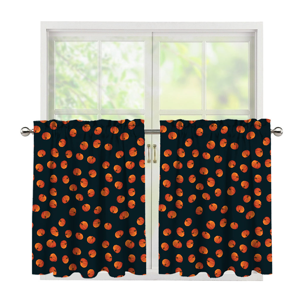 Little Pumpkin Pattern Print Tier Curtains