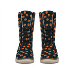 Little Pumpkin Pattern Print Winter Boots