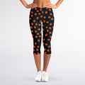 Little Pumpkin Pattern Print Women's Capri Leggings