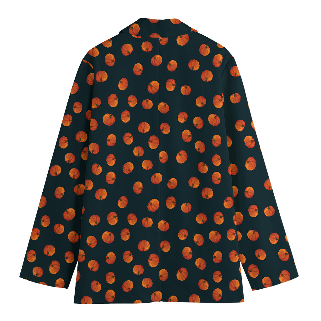 Little Pumpkin Pattern Print Women's Cotton Blazer