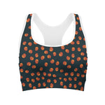 Little Pumpkin Pattern Print Women's Sports Bra