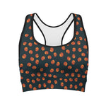 Little Pumpkin Pattern Print Women's Sports Bra