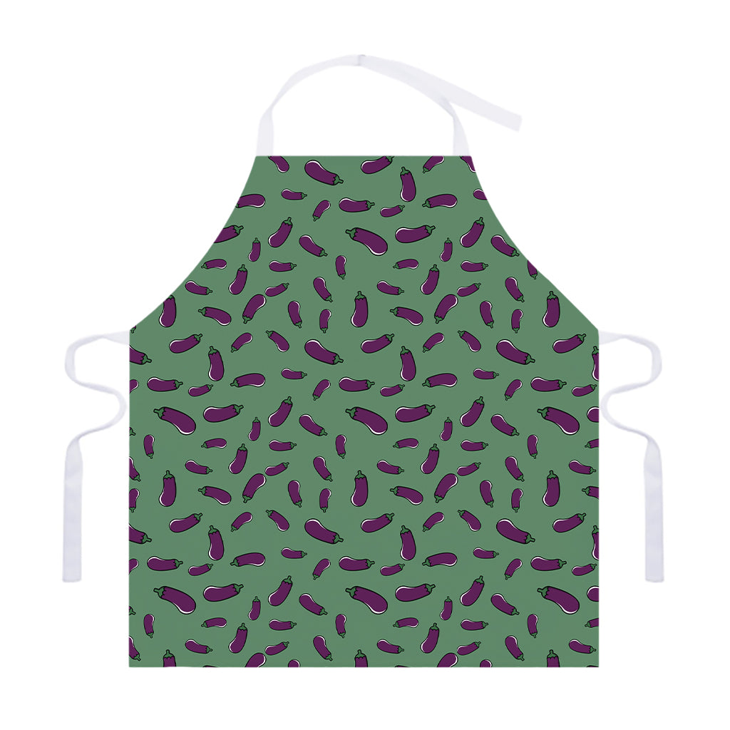 Little Purple Eggplant Pattern Print Adjustable Apron